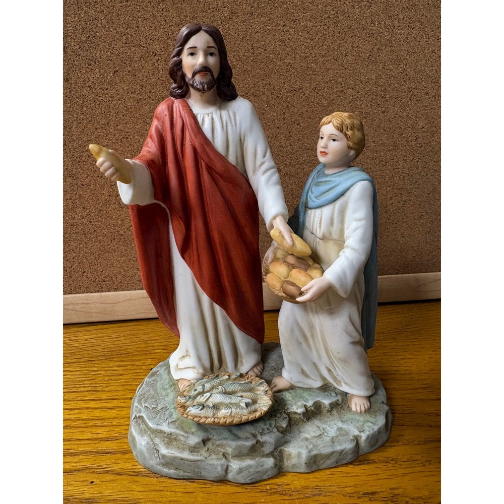 Home Interiors Feeding the Multitudes Jesus Figurine 14008-99 Greatest Stories
